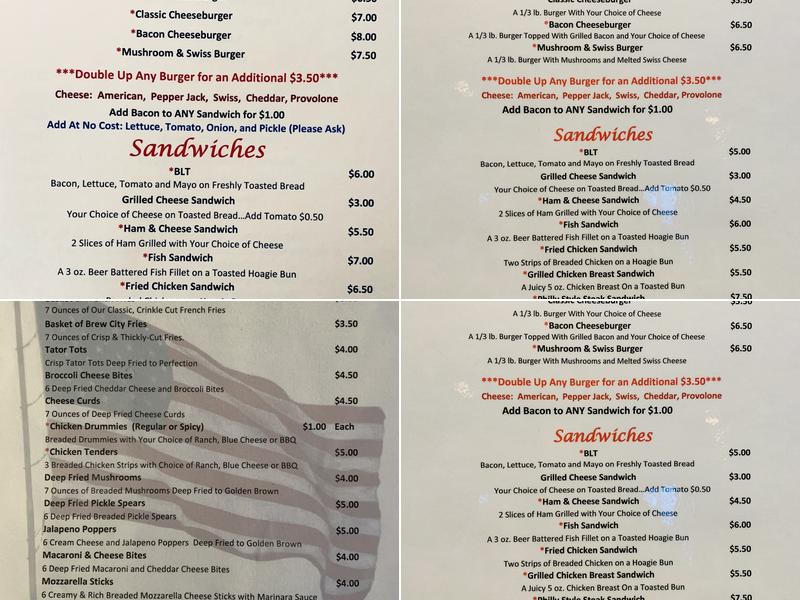 Riley's Bar & Grill Menu
