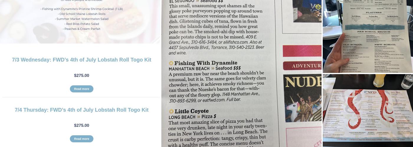 Fishing With Dynamite Menu