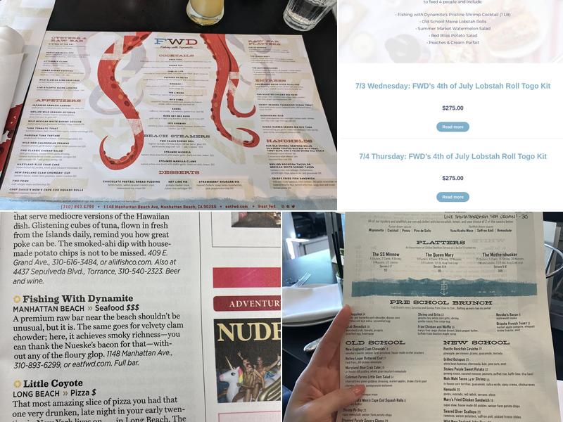 Fishing With Dynamite Menu