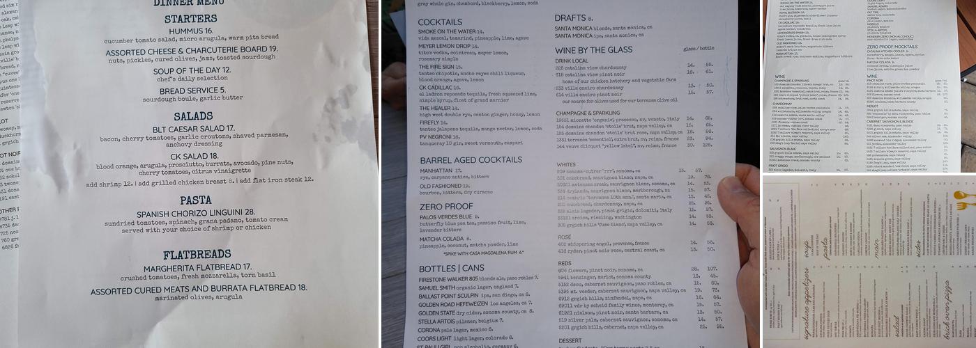 Catalina Kitchen Menu