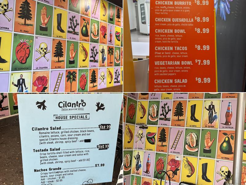 Cilantro Fresh Mexican Grill Menu