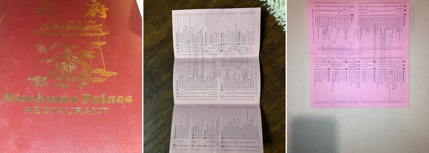 Szechwan Palace Restaurant Menu