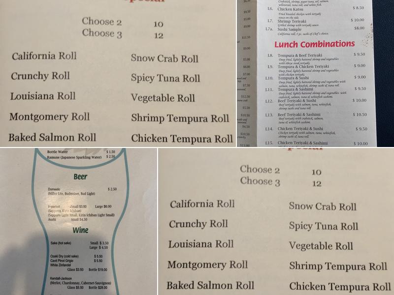 Little Tokyo Restaurant Menu