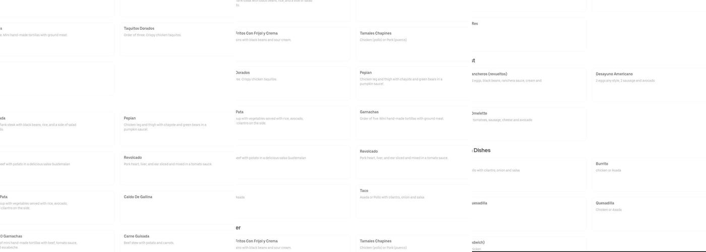 Chapin Restaurant & Bakery Menu