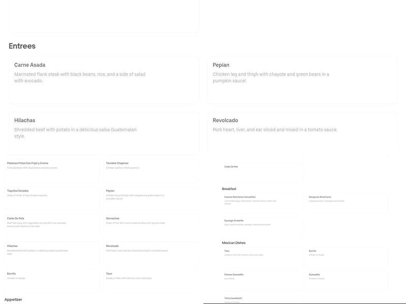 Chapin Restaurant & Bakery Menu