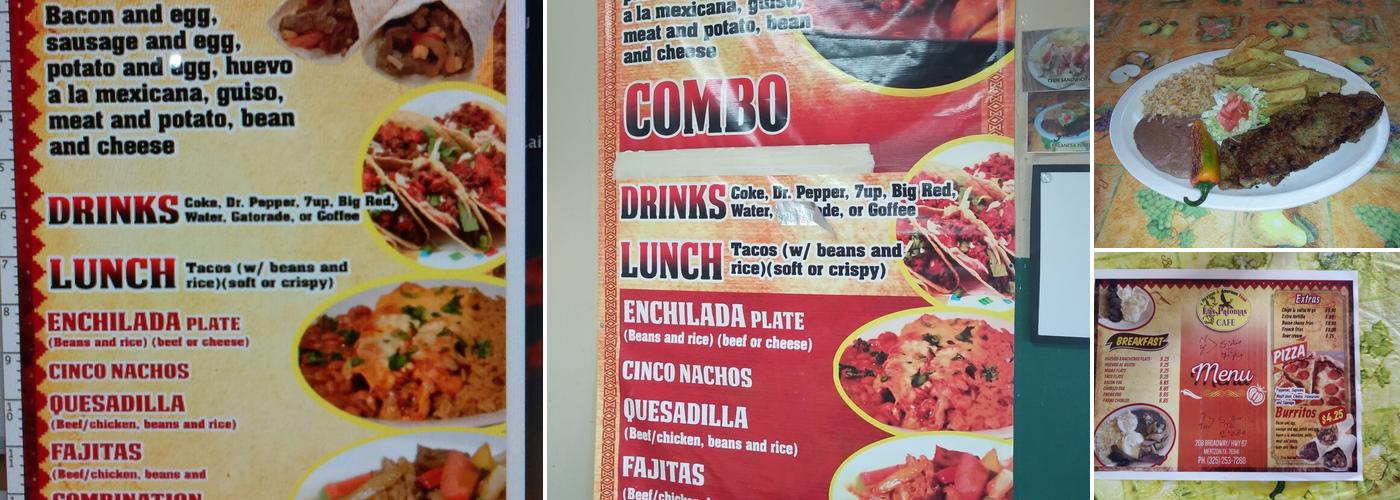 Las Palomas Menu