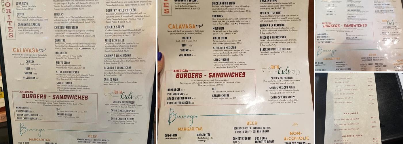 Fuentes Cafe Downtown Menu