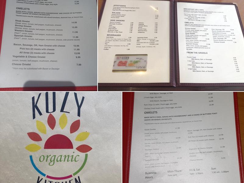 Kozy Kitchen Menu