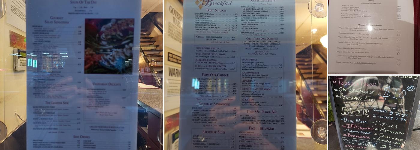 Palace Menu