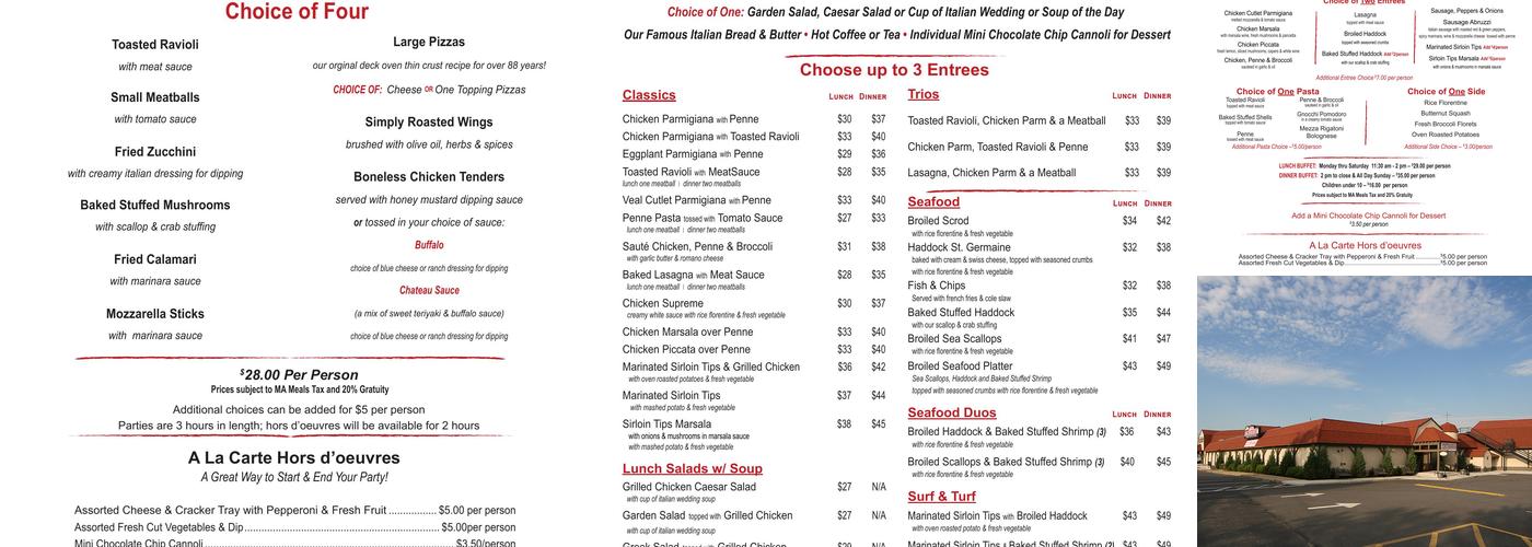 Chateau Menu