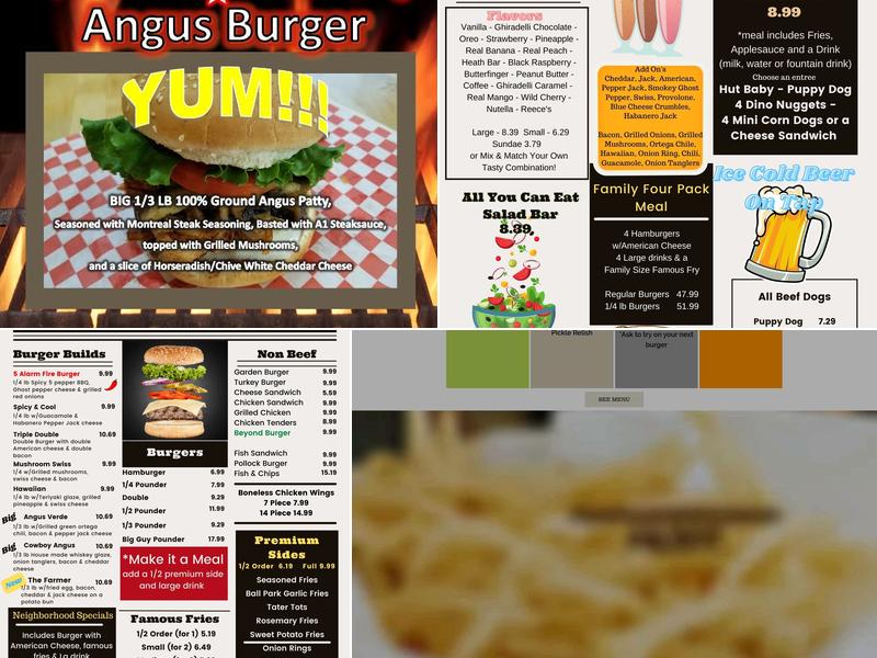 Burger Hut Menu