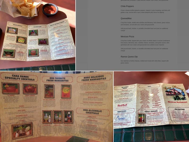 Casa Ramos Menu