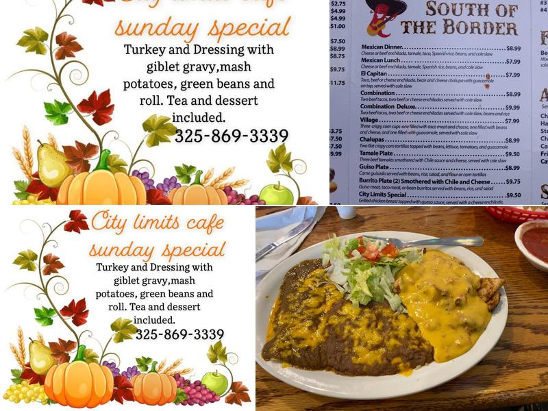 Limits Restaurant Menu