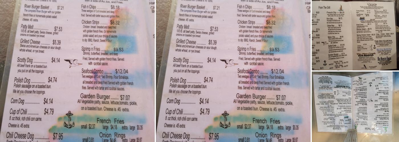 Scotty's Landing Menu