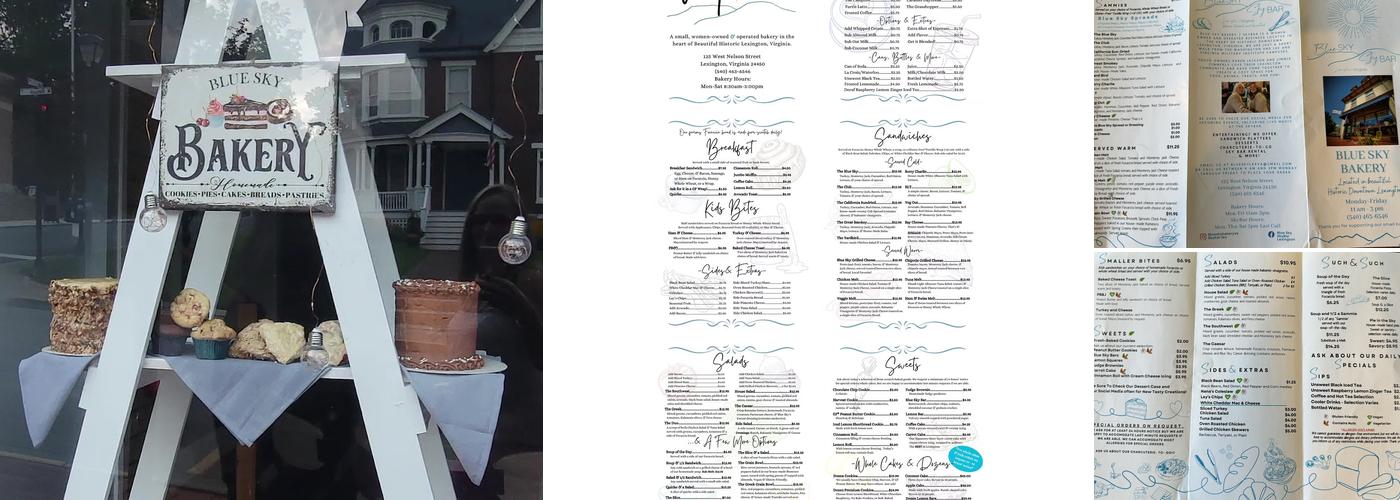 Blue Sky Bakery Menu