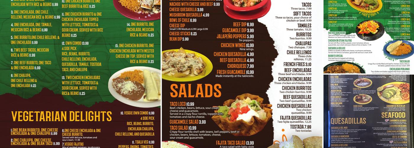 Don Tequila Menu