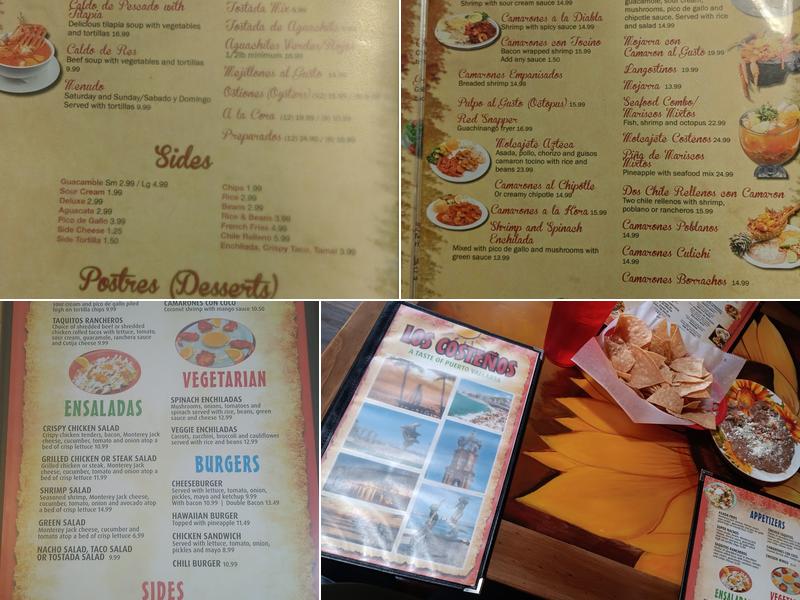 Los Costeños Restaurant Menu