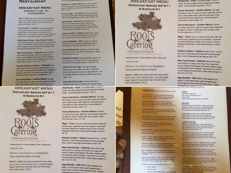 Roots Catering Menu