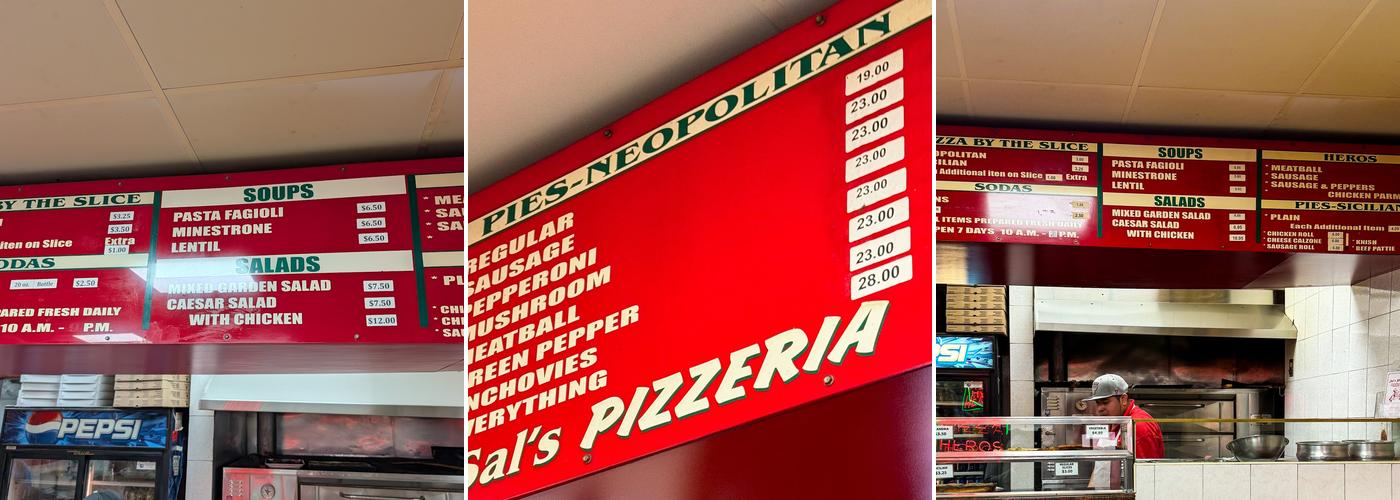 Sal's Menu