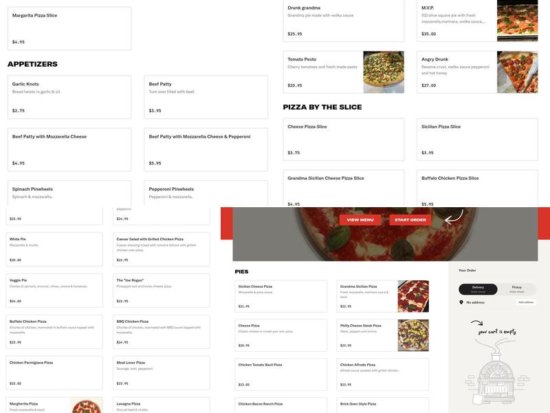 Armando's Pizza Menu