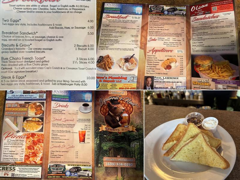 Squirrel's Nest Menu