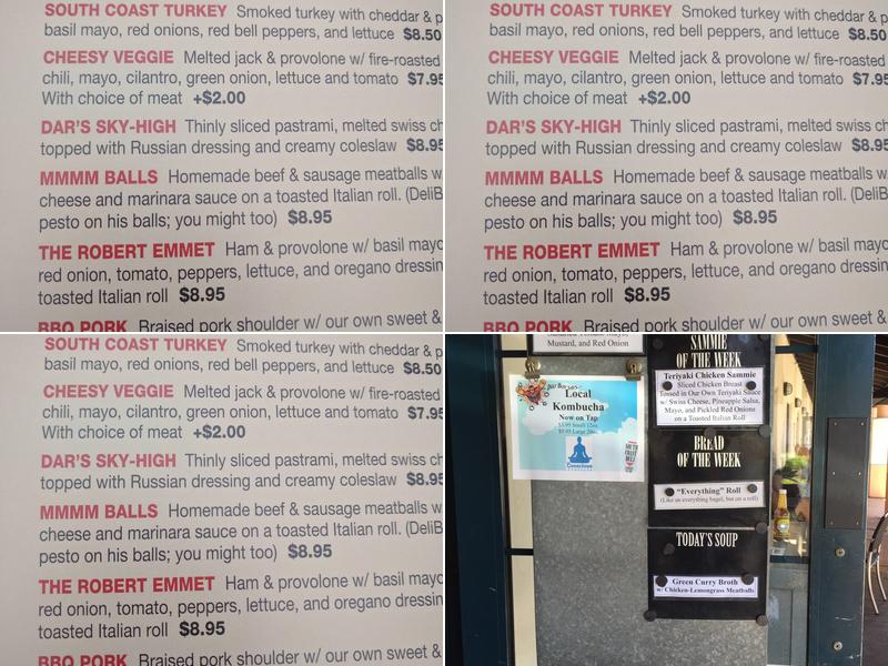 South Coast Deli-Patterson Menu