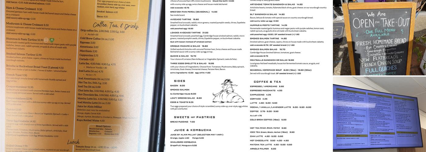 Bree'osh Bakery Cafe Montecito Menu
