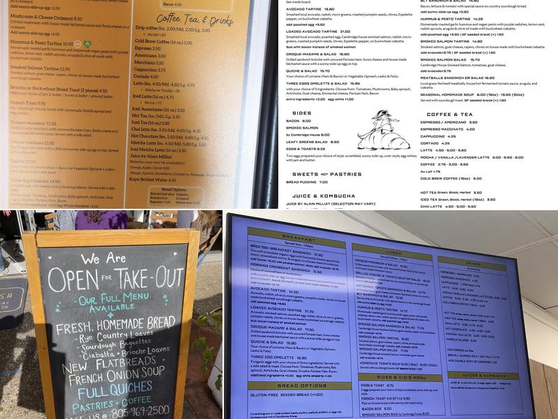 Bree'osh Bakery Cafe Montecito Menu