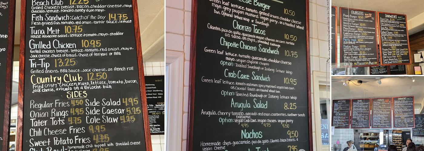 Padaro Beach Grill Menu