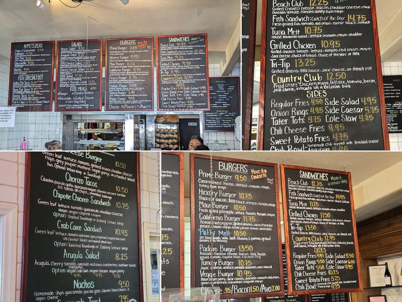 Padaro Beach Grill Menu