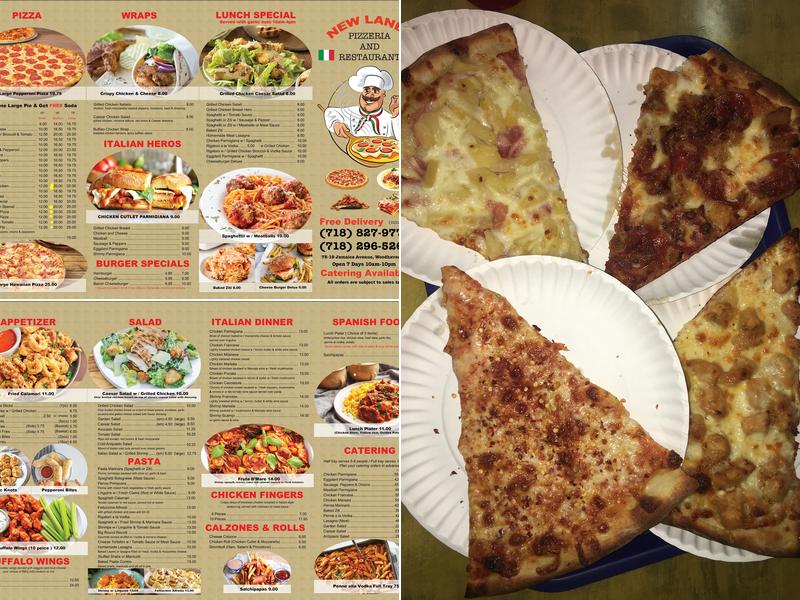 New Lane Pizza Menu