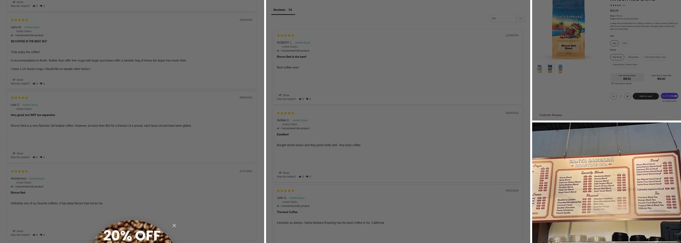 Santa Barbara Roasting Company Menu