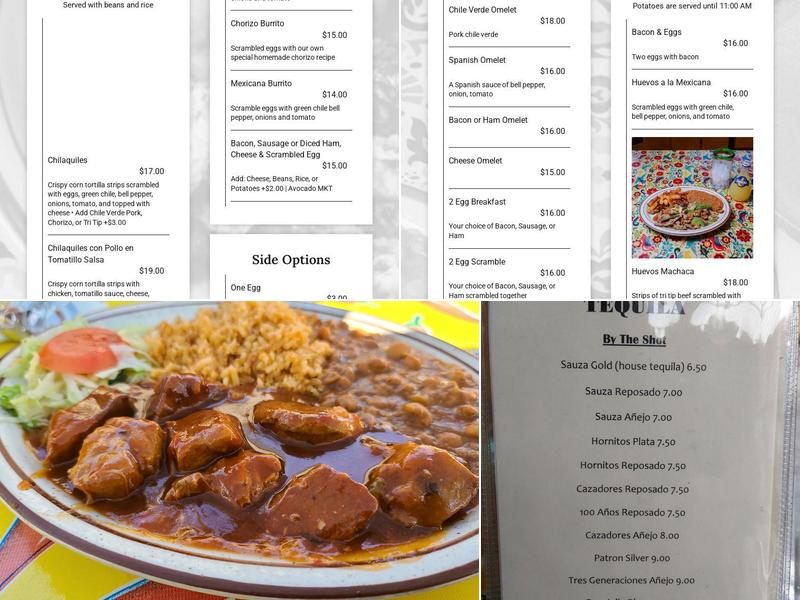 Rose Cafe Menu