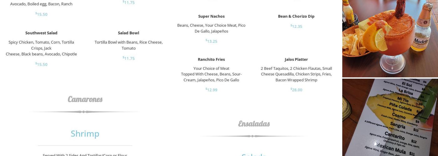 Los Altos Restaurant Menu