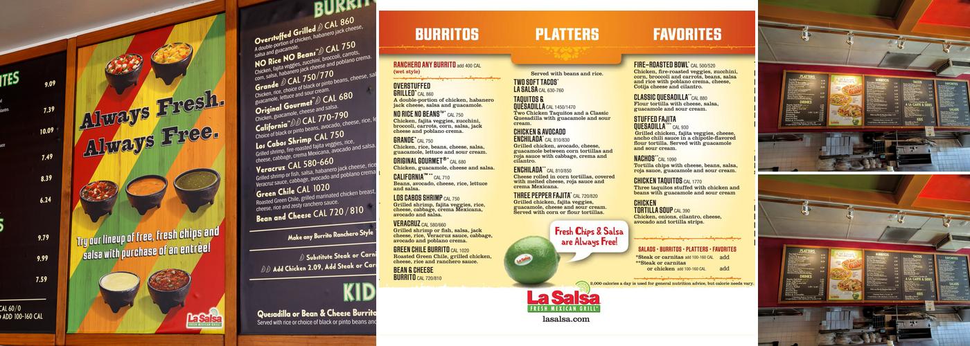 La Salsa Menu