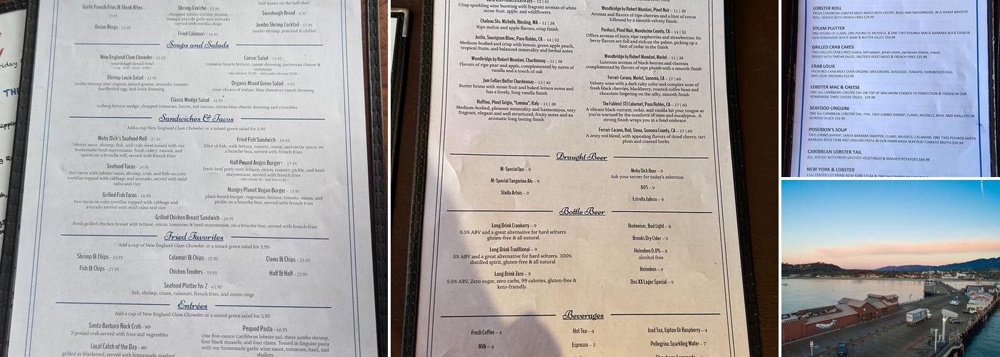 Moby Dick Restaurant Menu