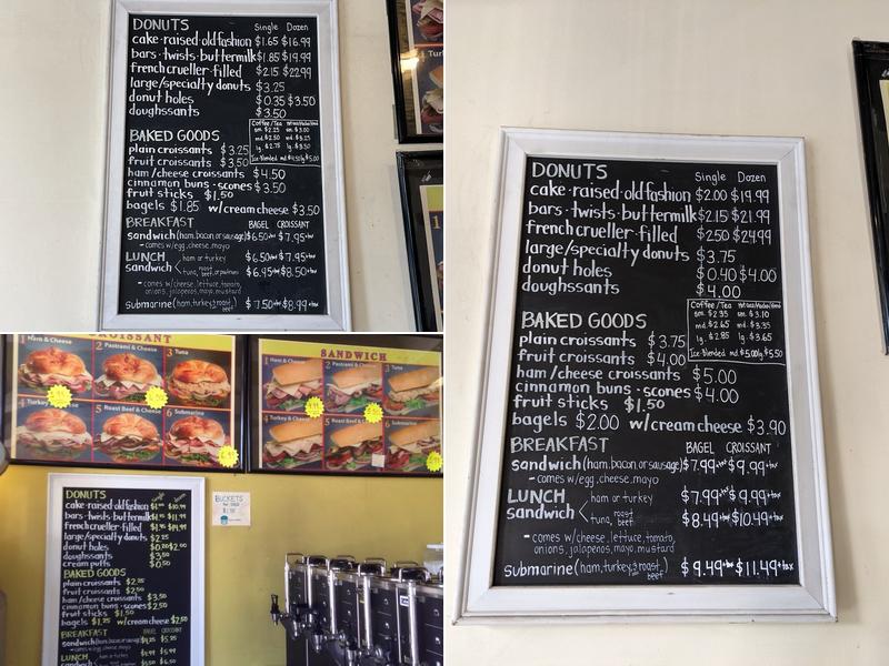 Spudnuts Donuts Menu