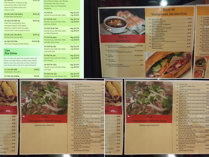 Phamous Cafe Menu