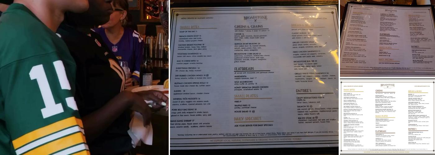 Broadstone Bar & Kitchen Menu