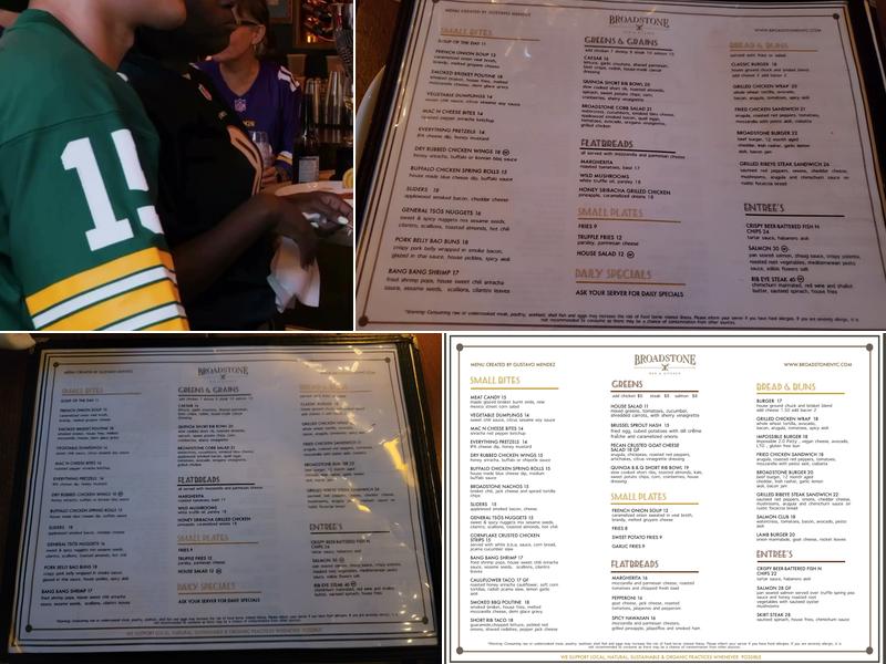 Broadstone Bar & Kitchen Menu