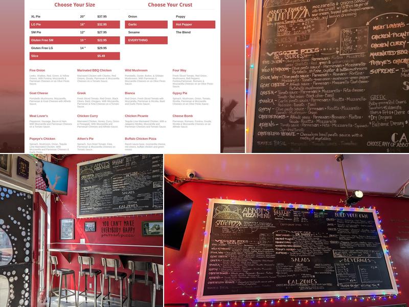 Abbot's Pizza Company Menu