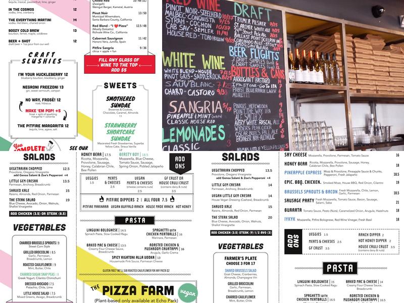 Pitfire Pizza Menu