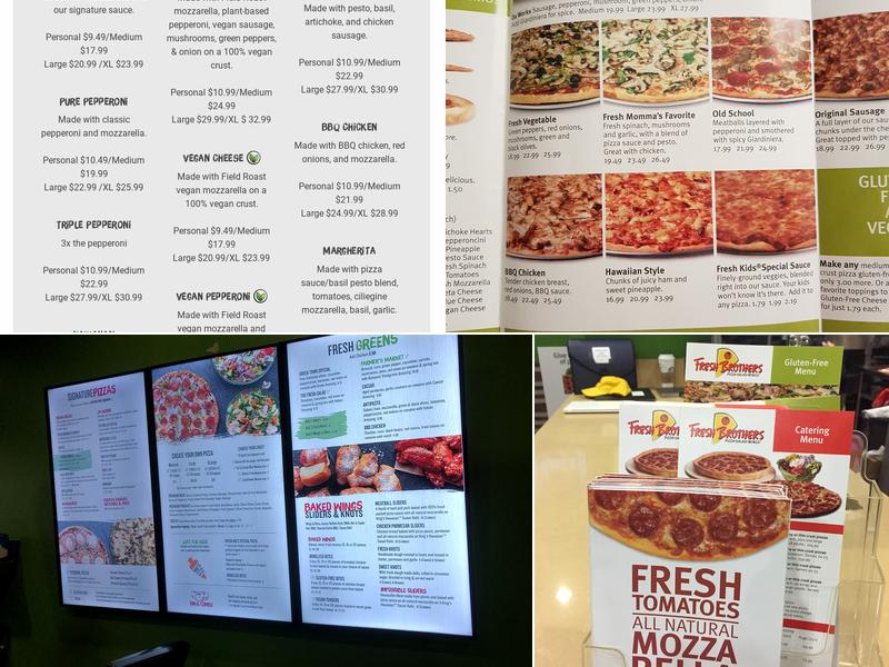 Fresh Brothers Pizza Santa Monica Menu