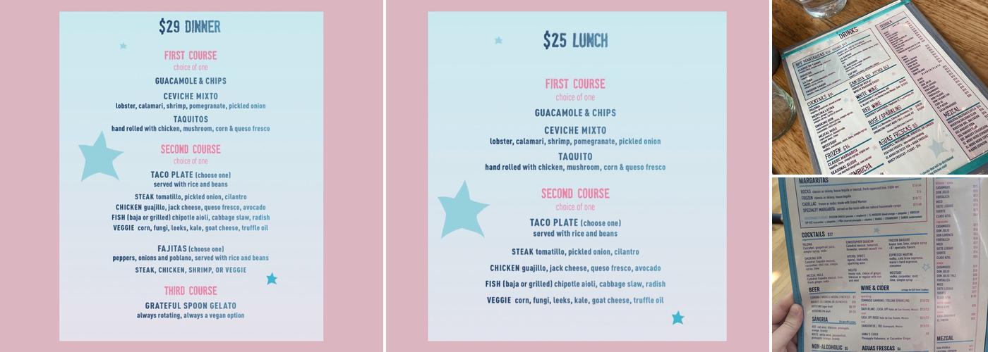 Blue Plate Taco Menu