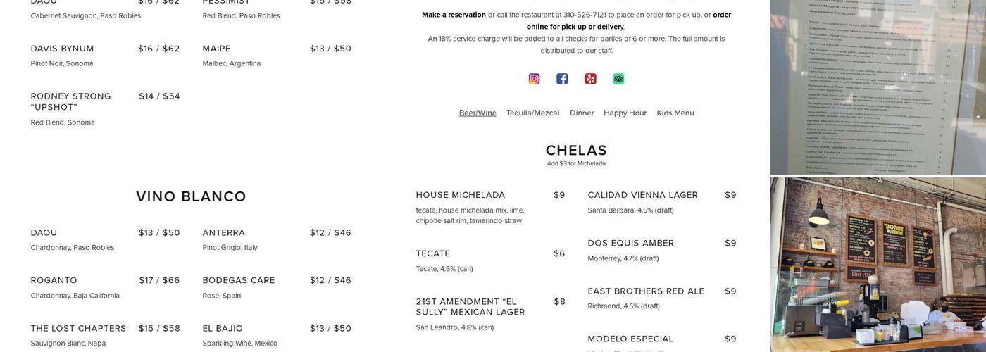 Mercado Menu
