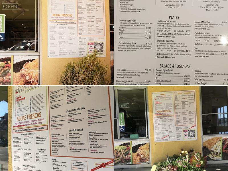 Señor G's Fresh & Healthy Mexican Food Menu