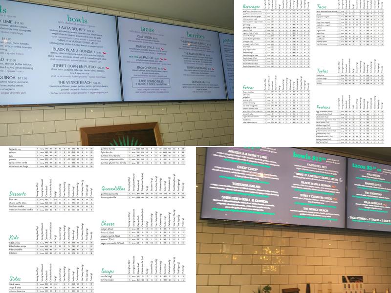 Tocaya Organica Menu