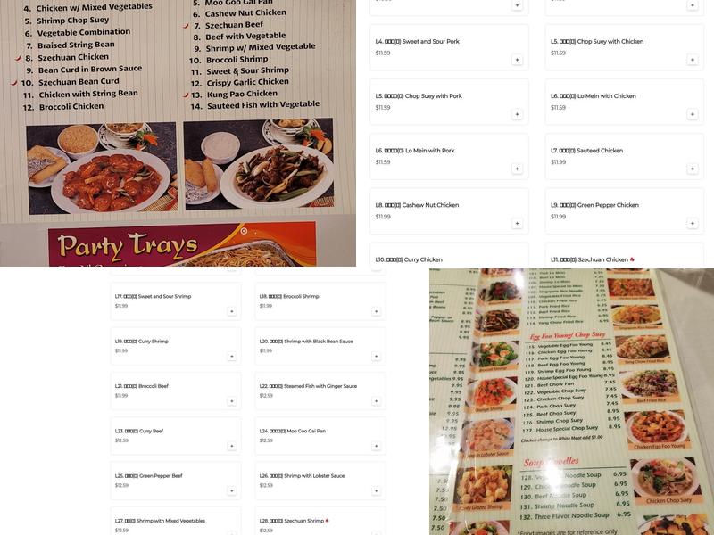 K & A Canton Restaurant Menu