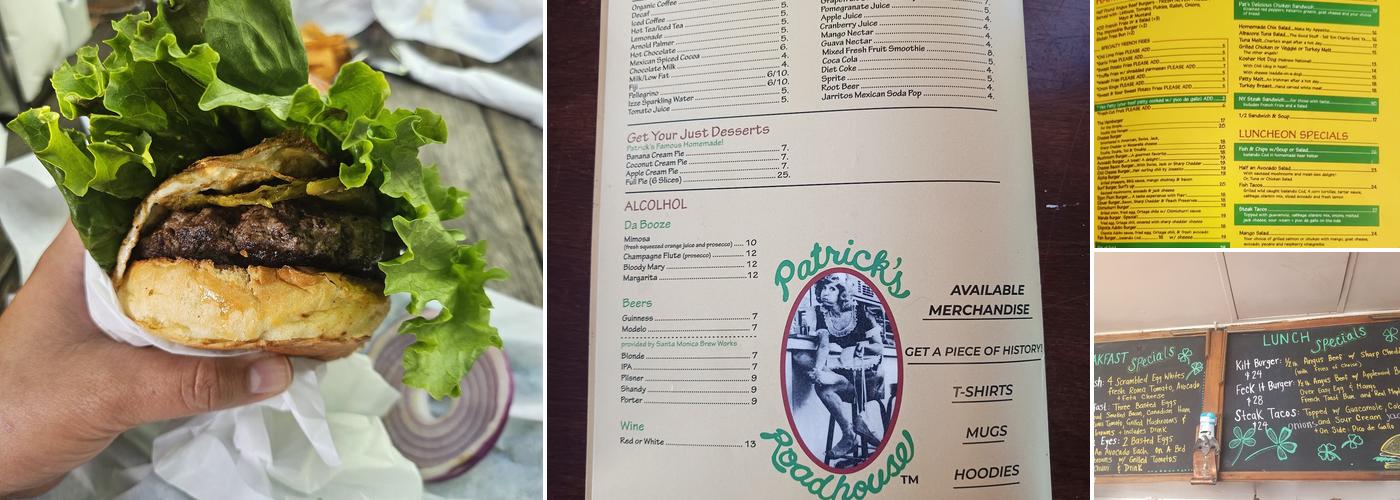 Patrick's Roadhouse Menu