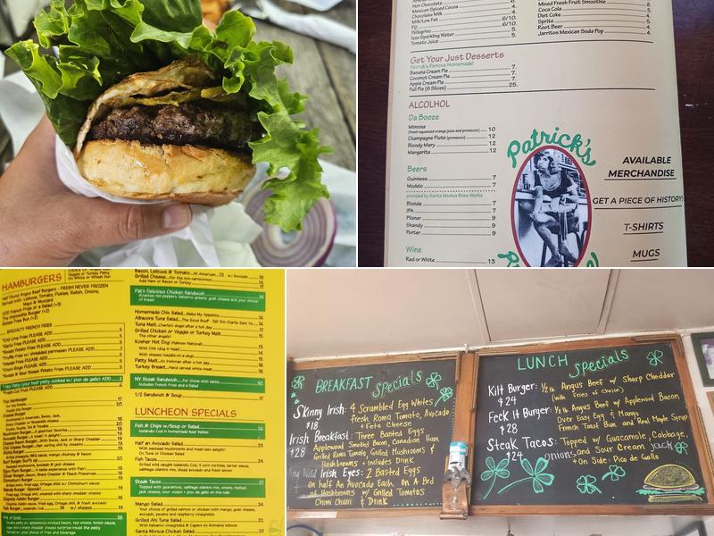 Patrick's Roadhouse Menu